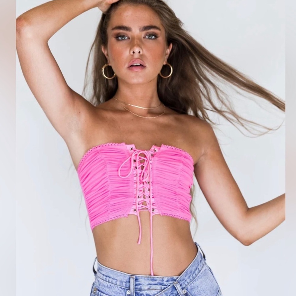 Princess Polly Livia Top in Pink Size 4